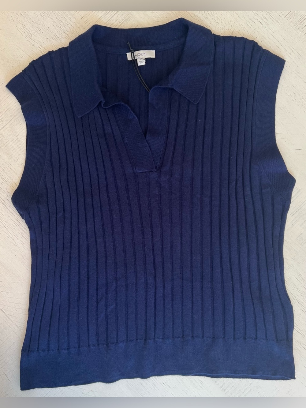 NWT Joe’s Jeans Navy Mal Popover Sweater Vest - Picture 2 of 7